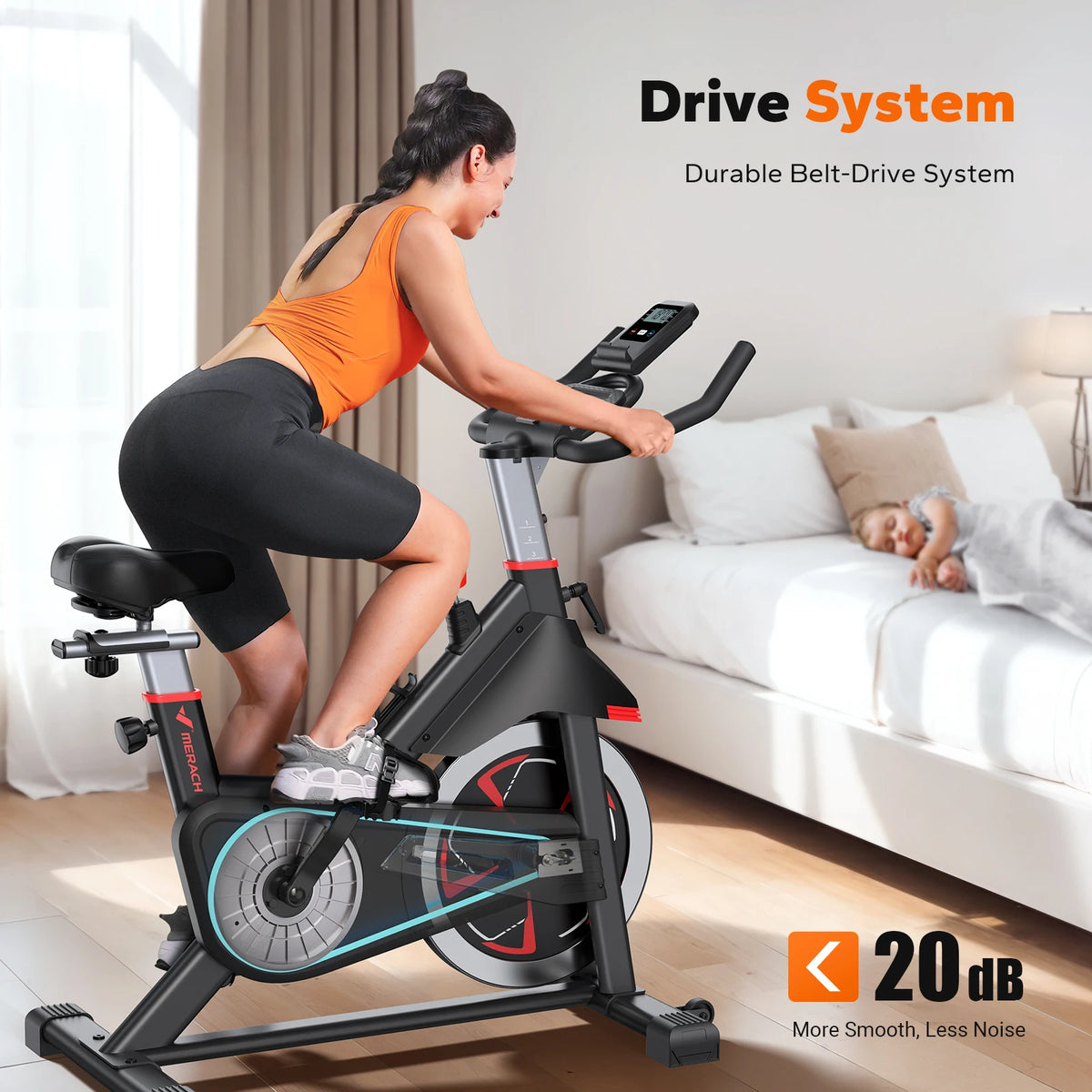 Merach Indoor Cycling Exercise Bike With Magnetic Resistance