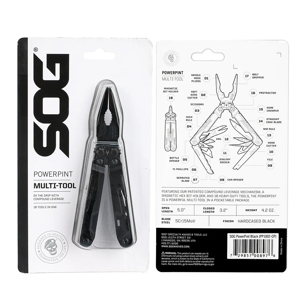 SOG PowerPint Mini Stainless Steel Pocket Multi Tool