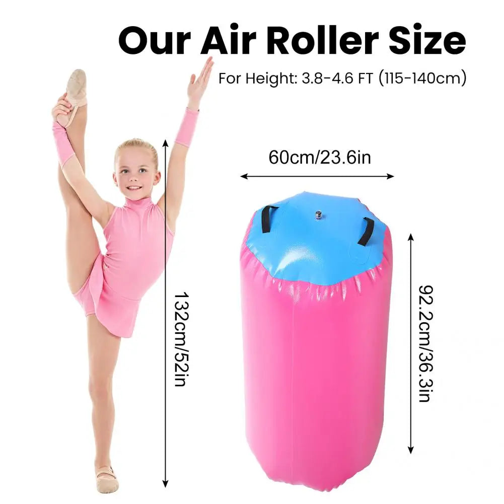 Inflatable Gymnastics Tumbling Barrel With Air Pump