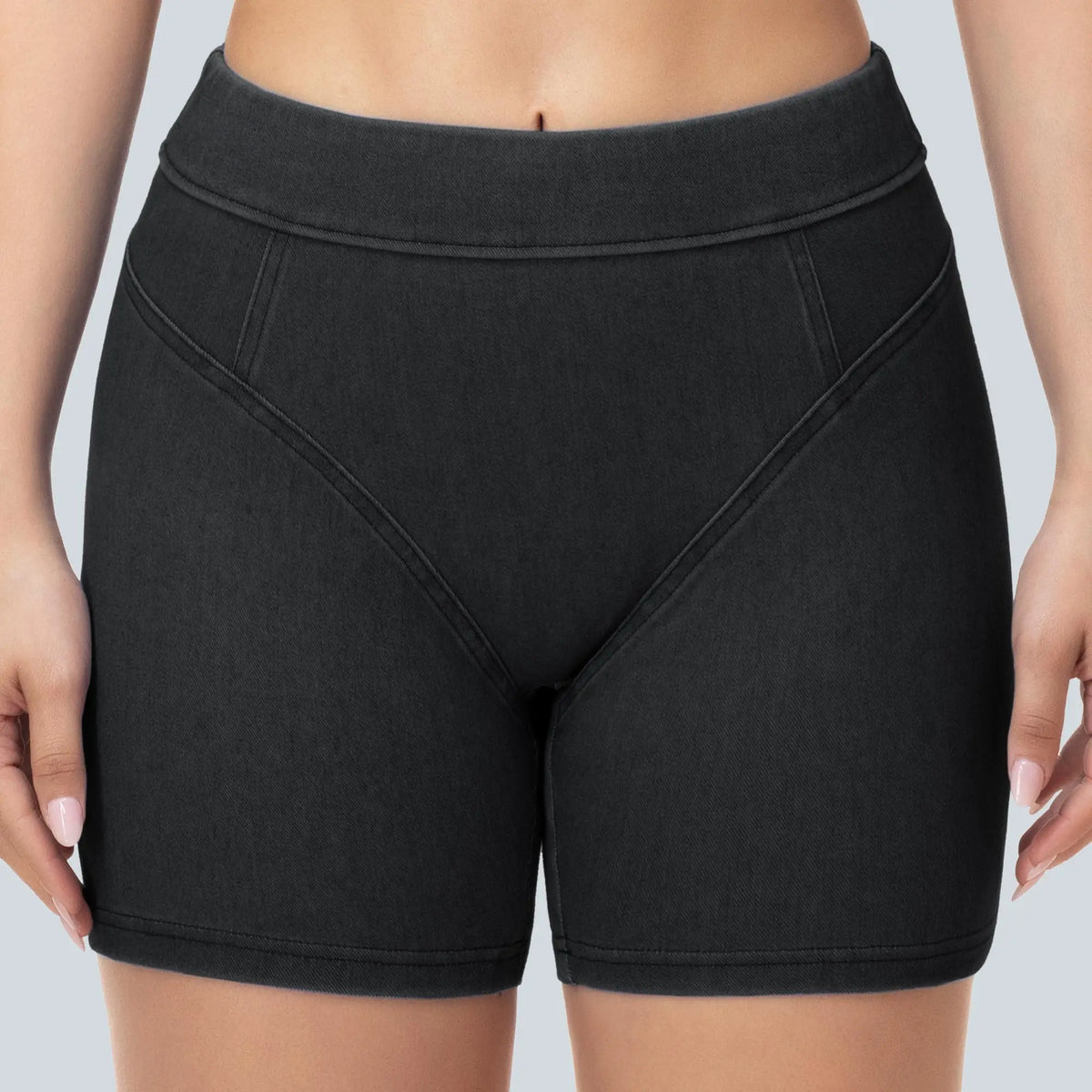 The Gym People Skinny Stretchy Jean Shorts Scrunch Booty Lifting