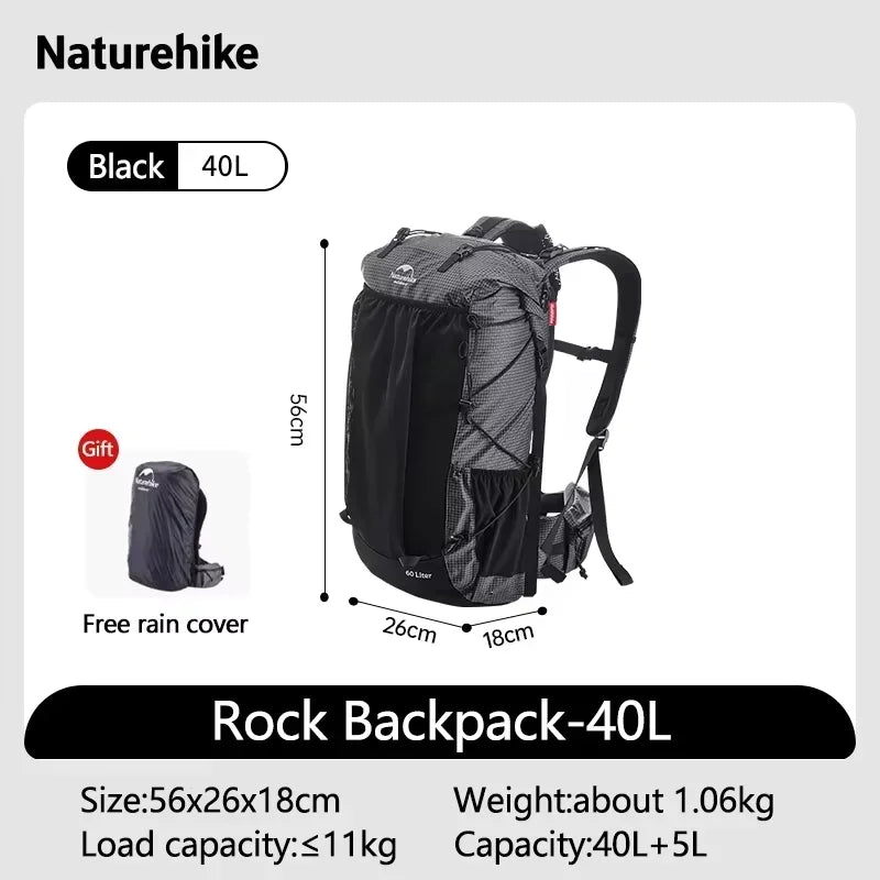 Naturehike Rock Outdoor Hiking Backpack With Rain Cover