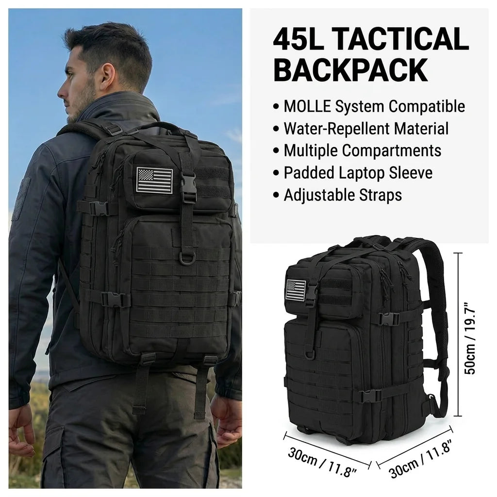 ReFire Gear Tactical Hiking Backpack For Outdoor Camping Travel