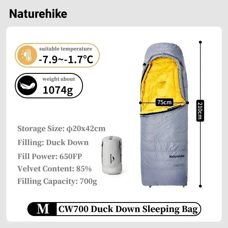 Naturehike Ultralight Duck Down Sleeping Bag For Outdoor Hiking