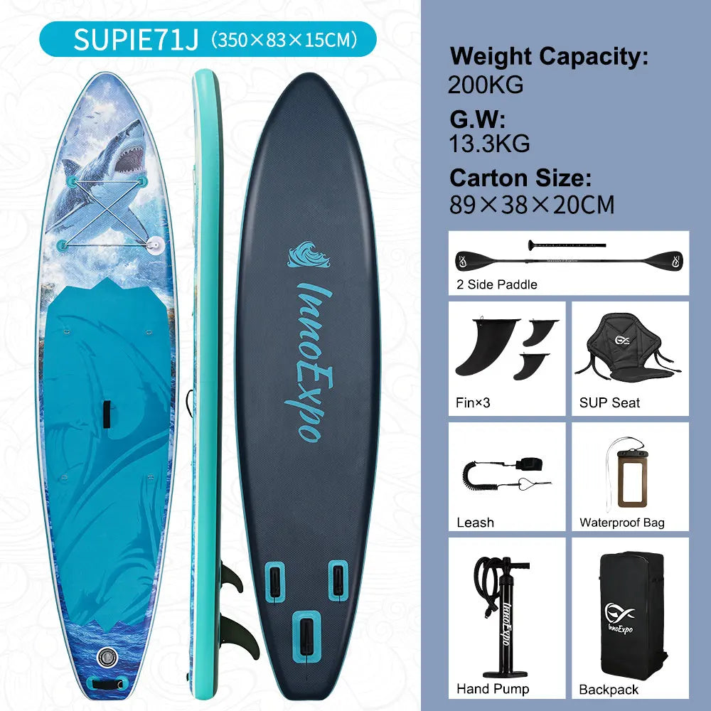 InnoExpo Inflatable Stand Up Paddle Board With Surf Accessories