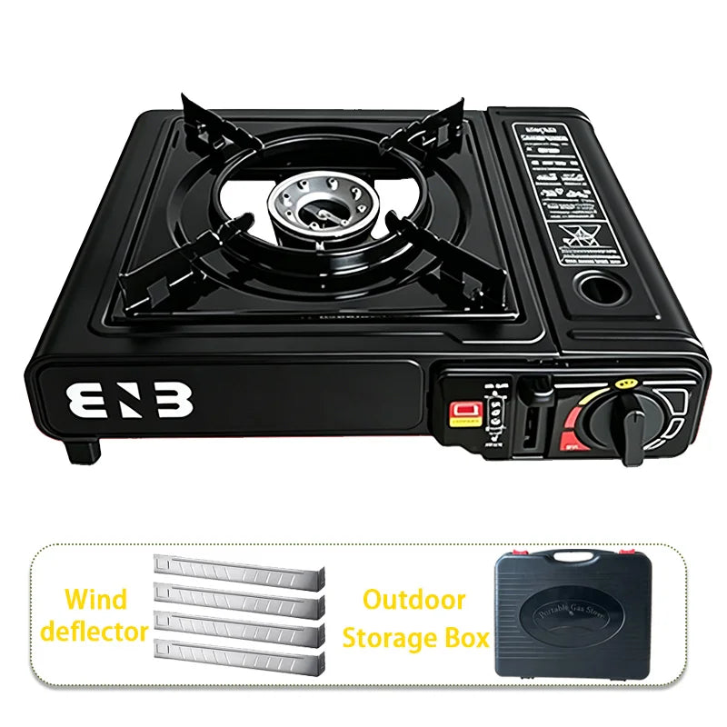 Compact Portable Butane Stove With Windproof Outdoor Camping Design