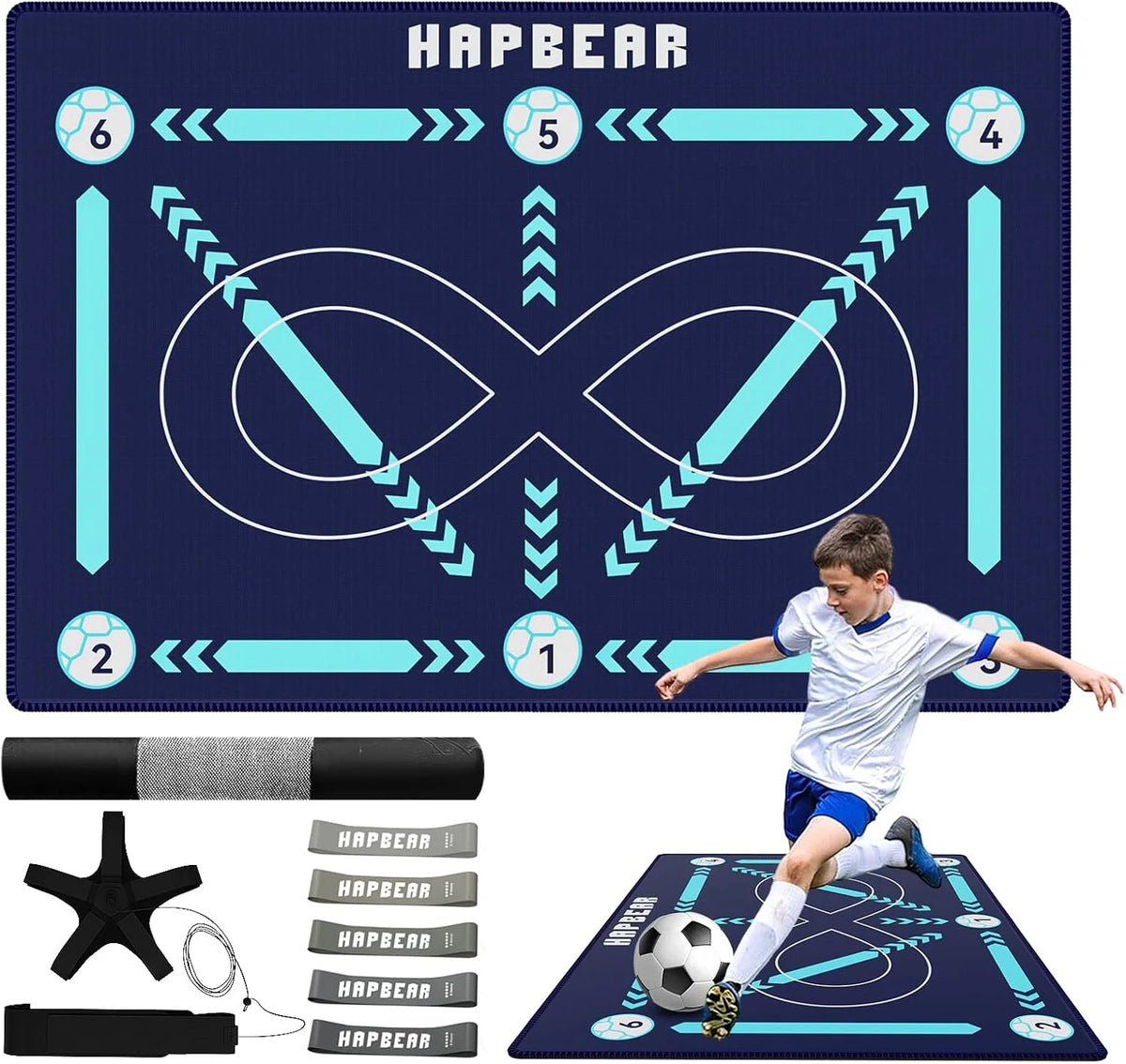 Hapbear Anti Slip Soccer Training Mat For Agility Drills