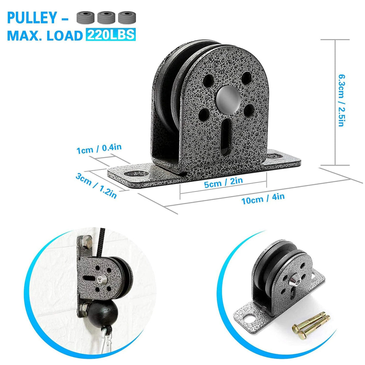 MARSAFIT Wall Mounted Cable Pulley System For Home Gym