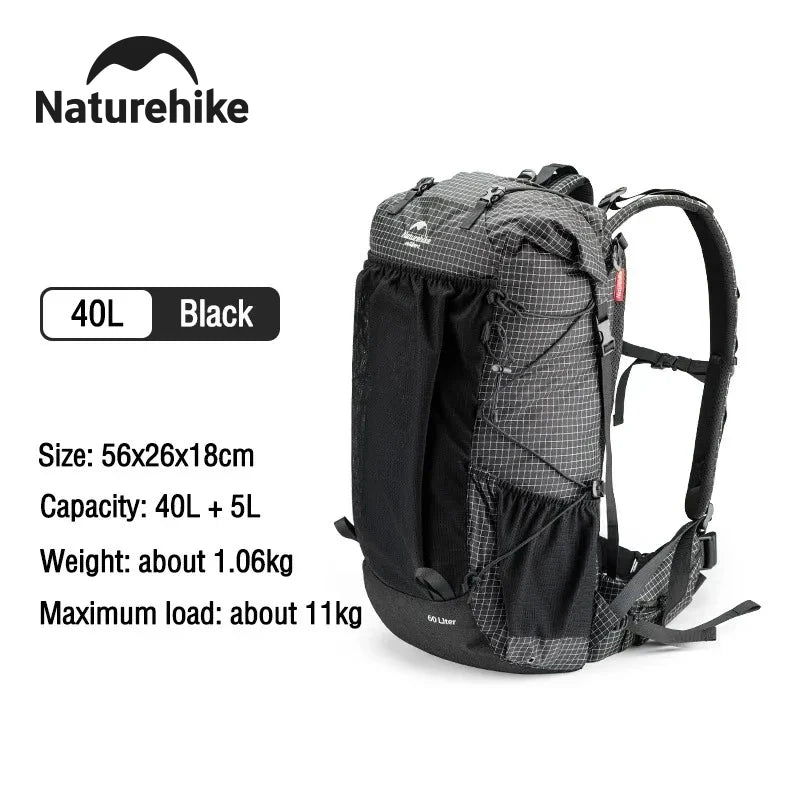 Naturehike Waterproof Outdoor Mountain Hiking Backpack With Rain Cover