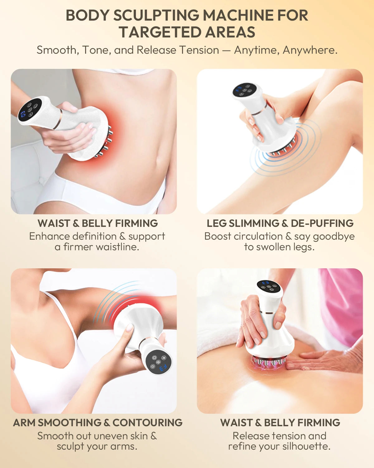 Lymphatic Drainage Massager With Heat Vibration Pulse