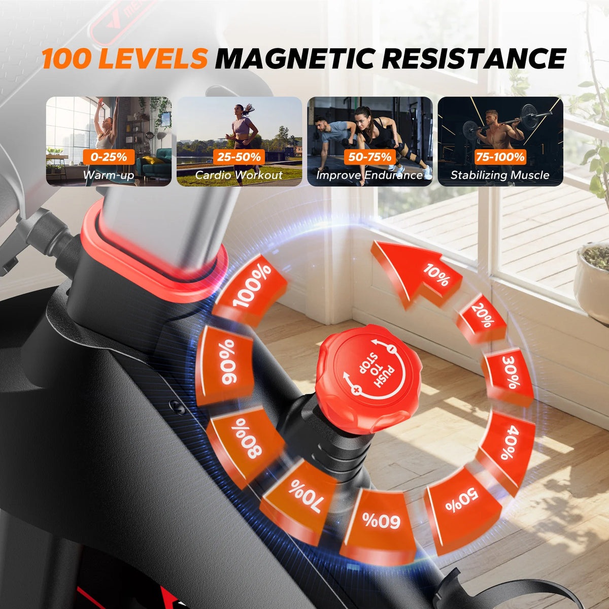 Merach Indoor Cycling Exercise Bike With Magnetic Resistance