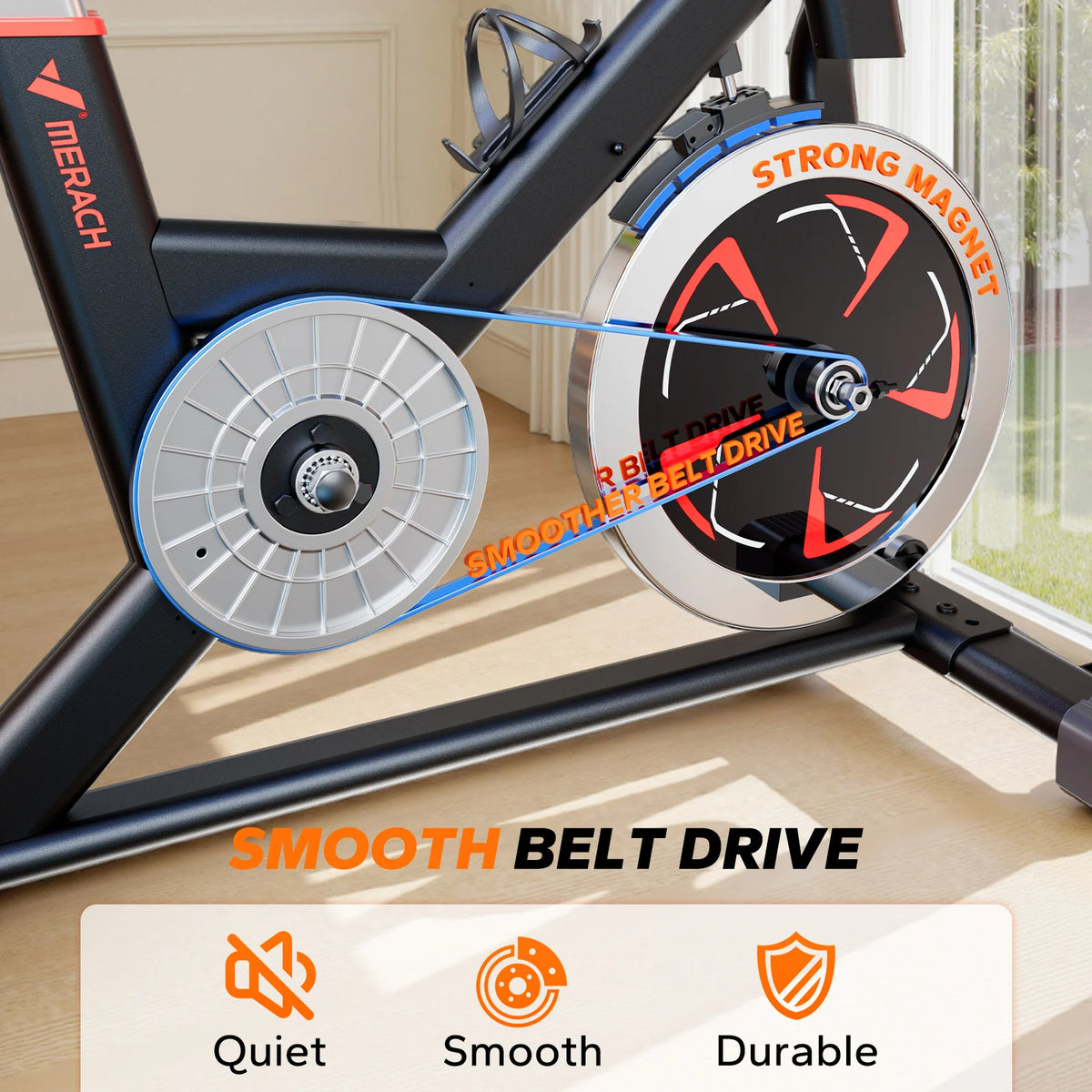 Merach Indoor Cycling Exercise Bike With Magnetic Resistance