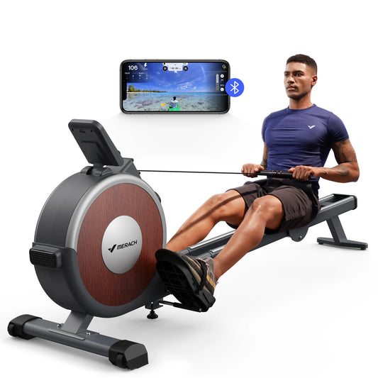 Merach Magnetic Rowing Machine With Bluetooth And Heart Rate Monitor