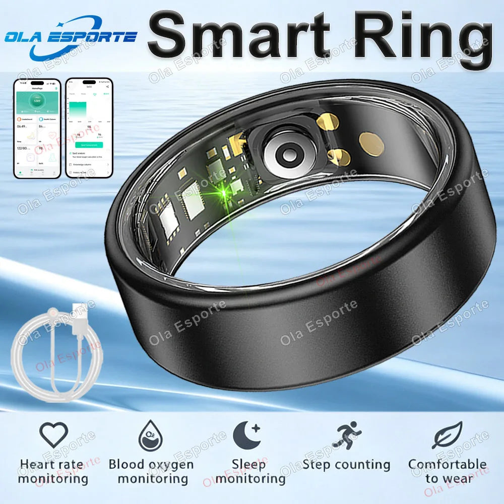 Smart Ring for Men Women Fitness Tracker Sleep Monitor Heart Rate Activity Tracking Health and Wellness Wearable