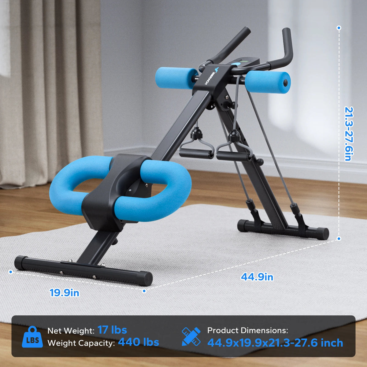 Merach Adjustable Abdominal Exercise System with Knee Protection Trainer