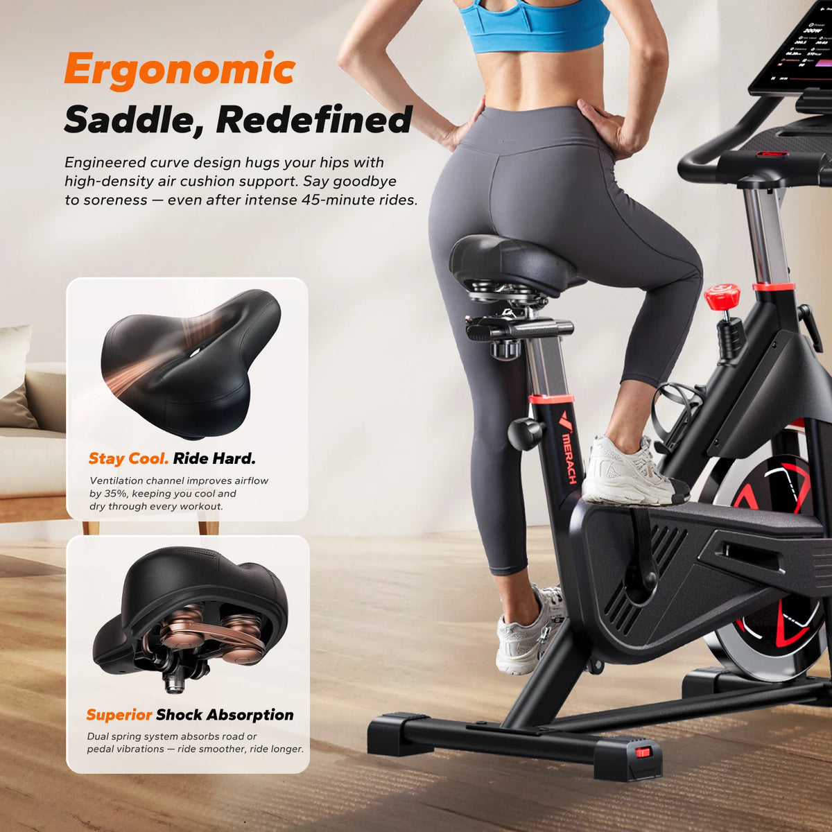 Merach Indoor Cycling Exercise Bike With Magnetic Resistance