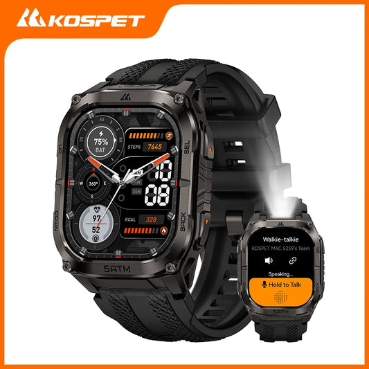 Kospe Tank M4c Gps Smartwatch With Flashlight And Health Tracking