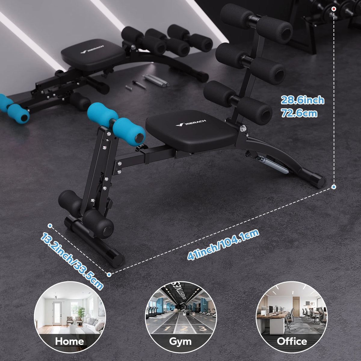 Merach Multifunctional Ab Machine and Adjustable Workout Bench