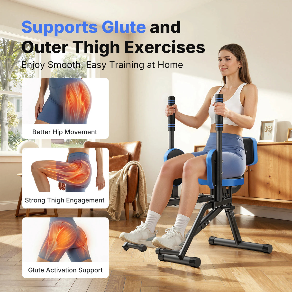 Merach Adjustable Resistance Hip Abductor Exercise Machine