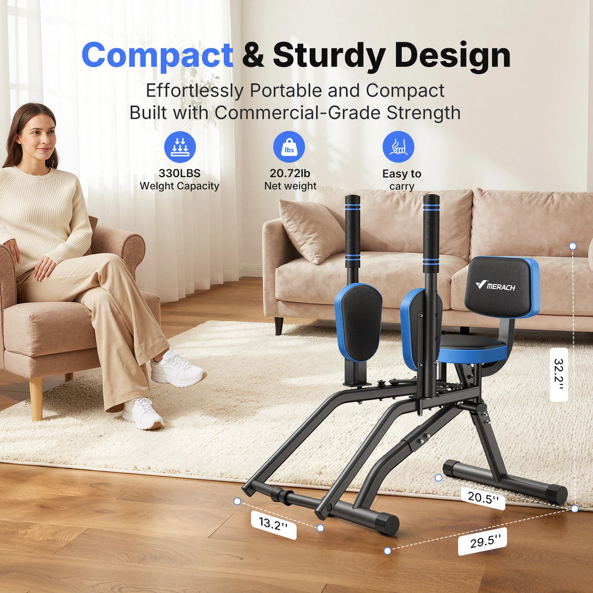 Merach Adjustable Resistance Hip Abductor Exercise Machine