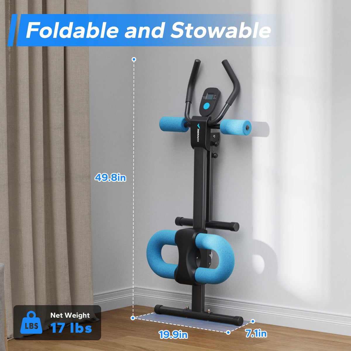 Merach Adjustable Abdominal Exercise System with Knee Protection Trainer