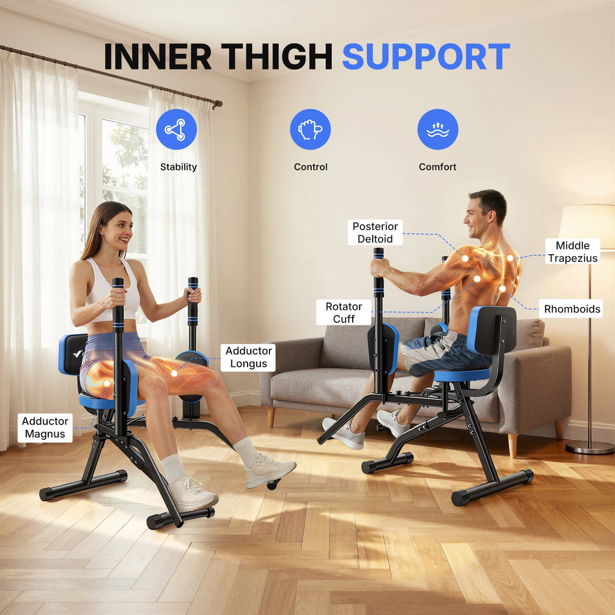 Merach Adjustable Resistance Hip Abductor Exercise Machine