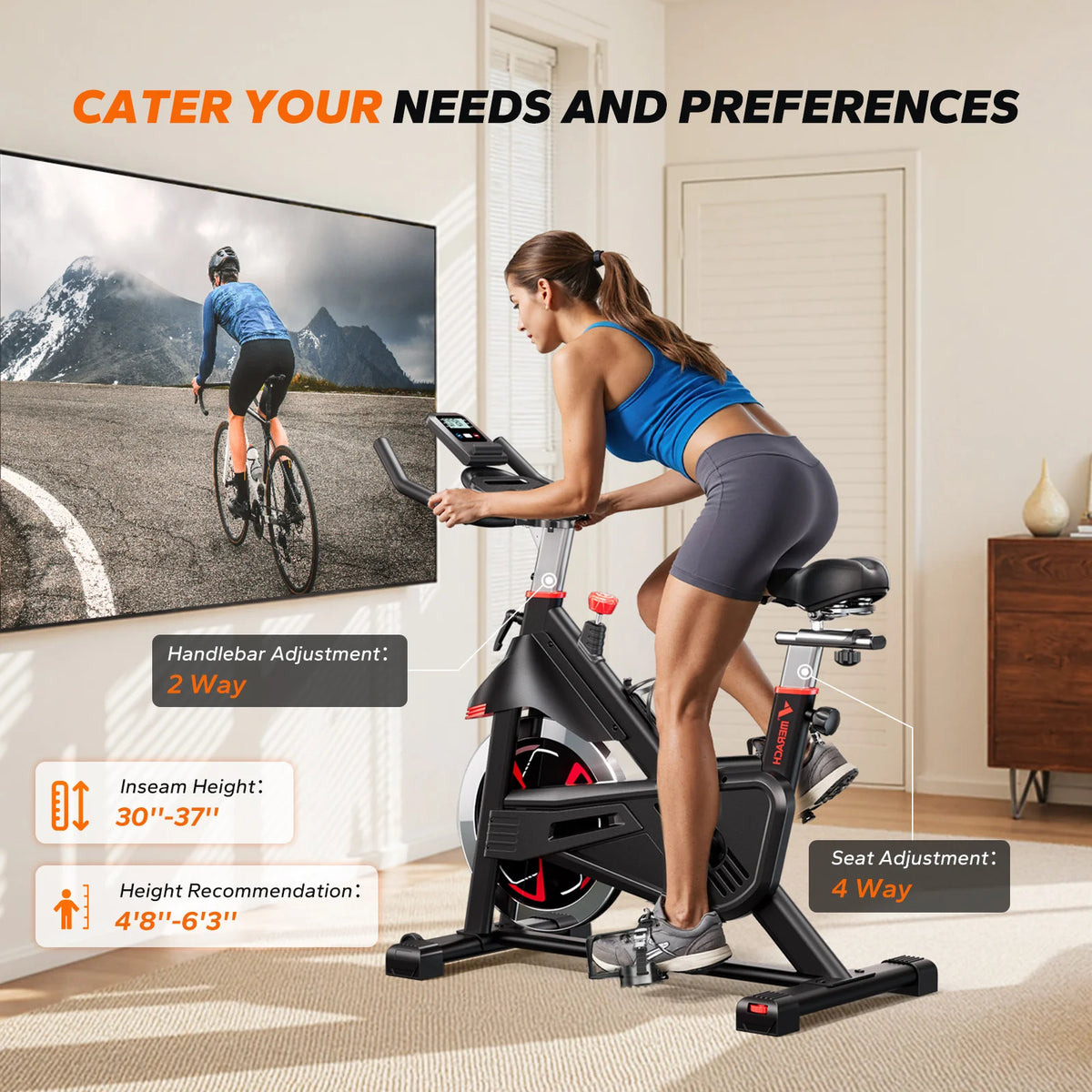 Merach Indoor Cycling Exercise Bike With Magnetic Resistance