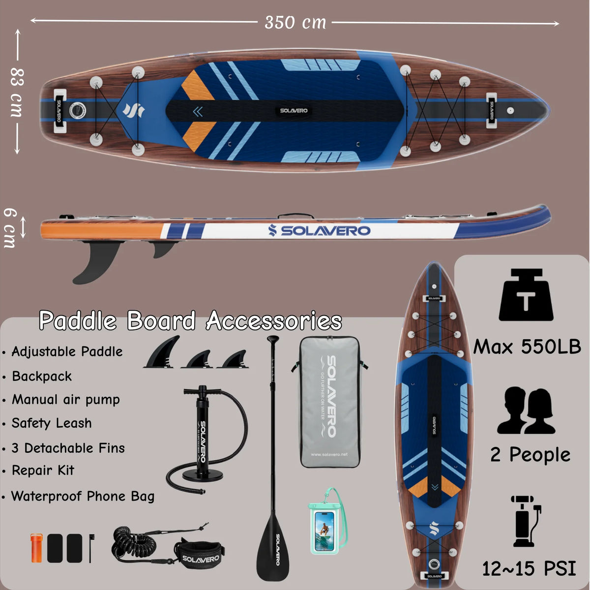 Nebmaax Inflatable Stand Up Paddle Board With Stable Ride