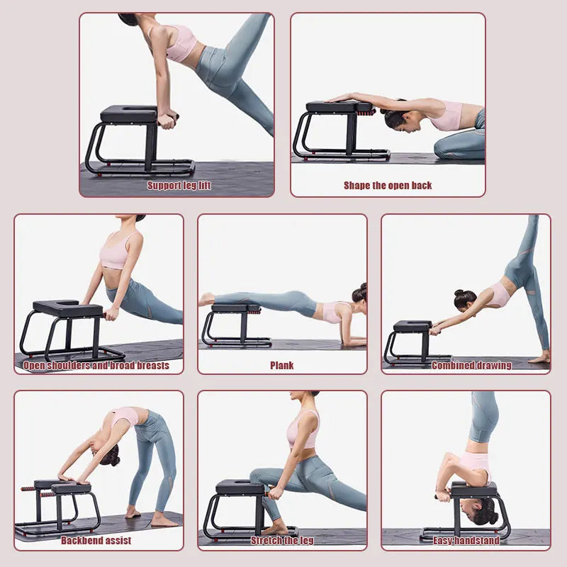 KBQ Multifunctional Anti Gravity Yoga Inversion Stool With Double Armrests