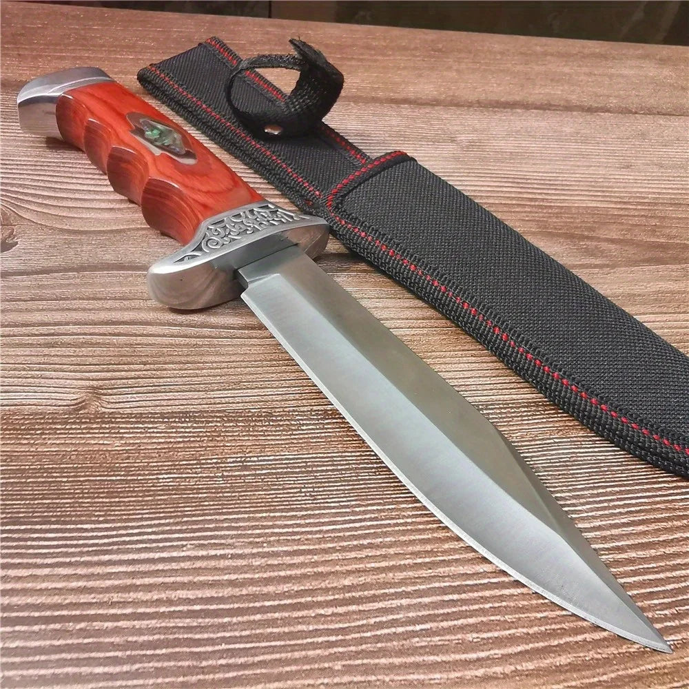 Doom Blade Stainless Steel Fixed Hunting Survival Knife With Sheath