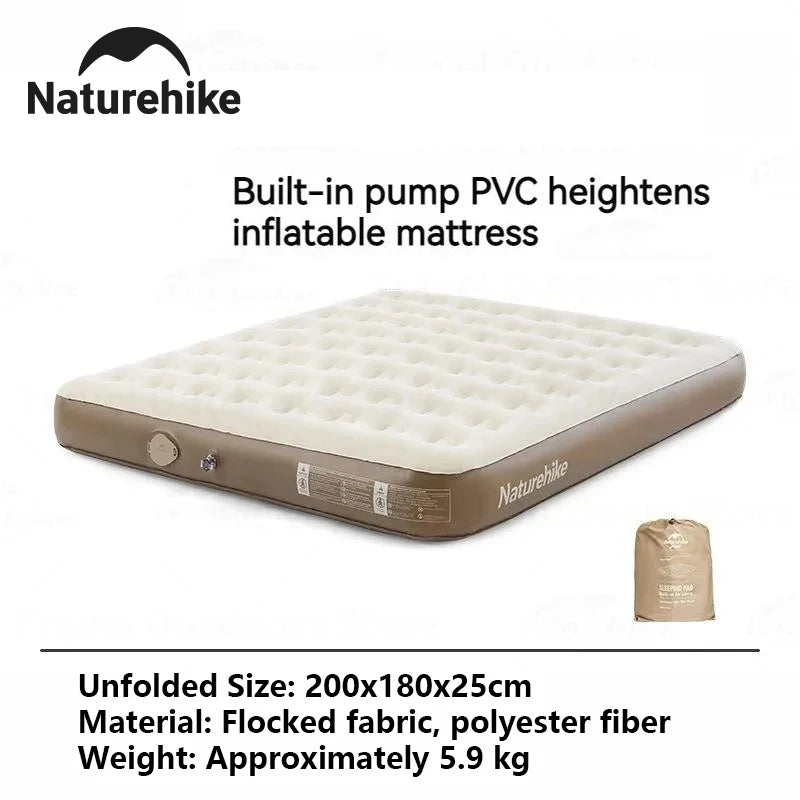 Naturehike Triple Air Mattress With Built In Pump Camping