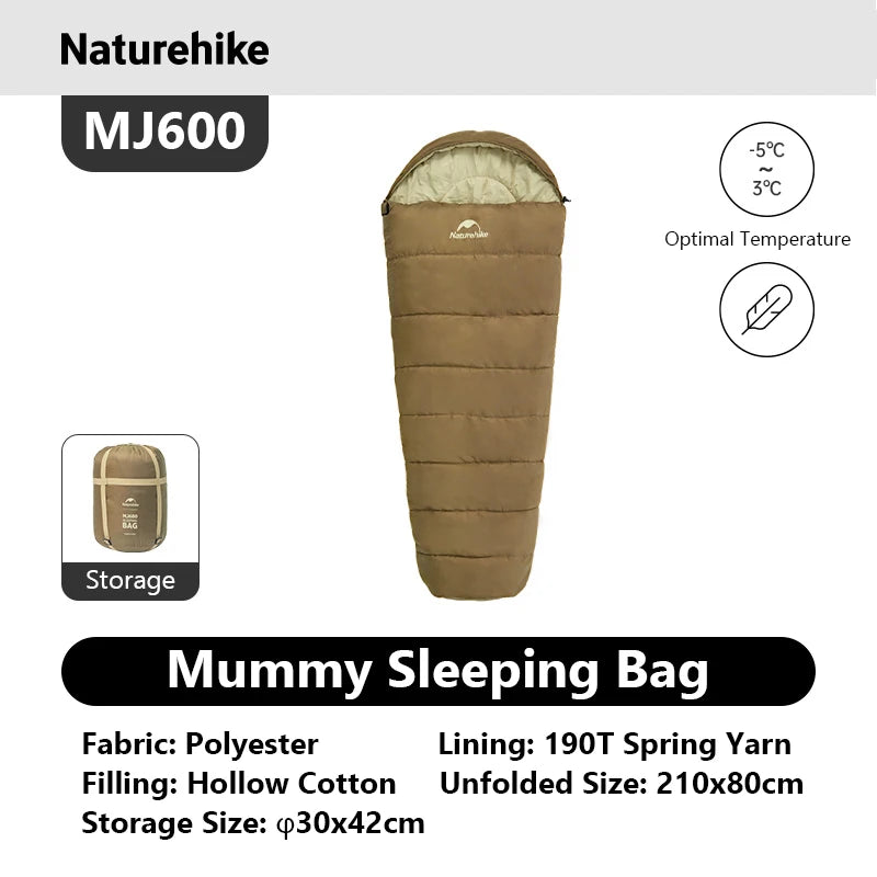Naturehike Mummy Sleeping Bag For Outdoor Winter Camping