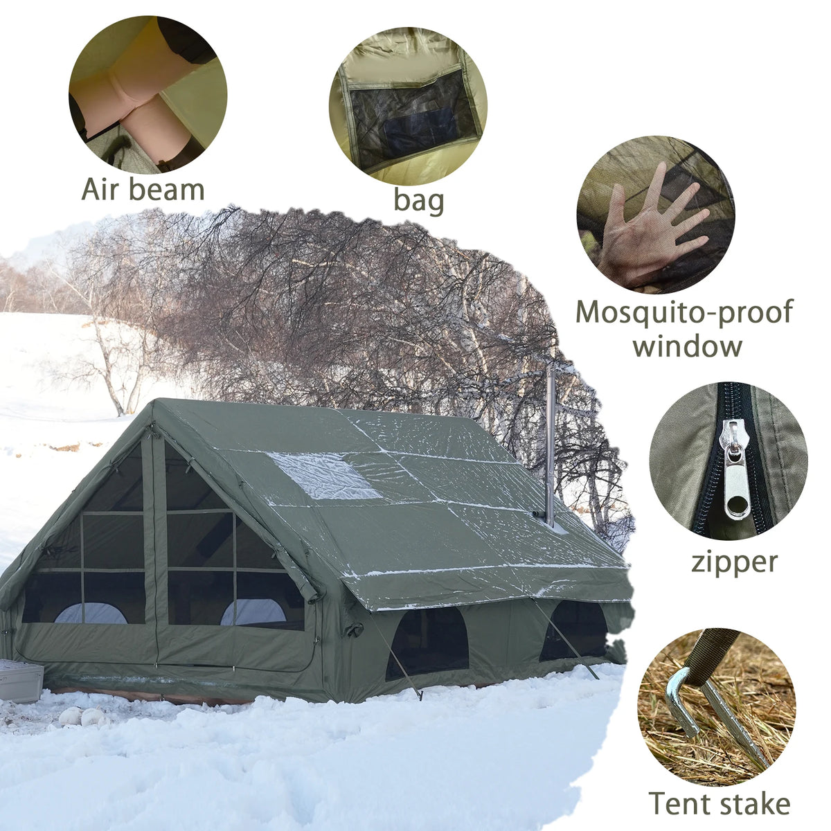 Pakicetus Luxury Inflatable Glamping Tent for Outdoor Camping