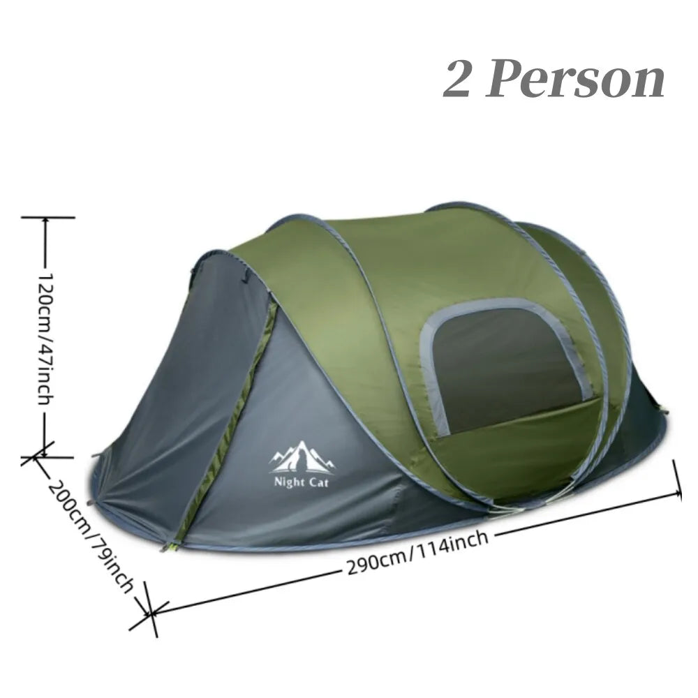 Night Cat Instant Waterproof Pop Up Outdoor Camping Tent