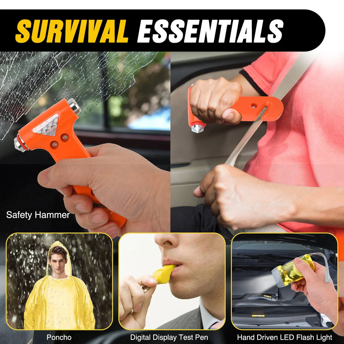 Nilight Car Emergency Kit With Jumper Cable And First Aid