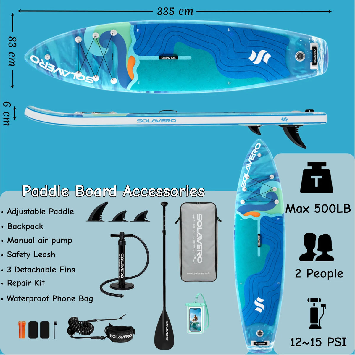 NEBMAAX Inflatable Stand Up Paddle Board With Premium Accessories
