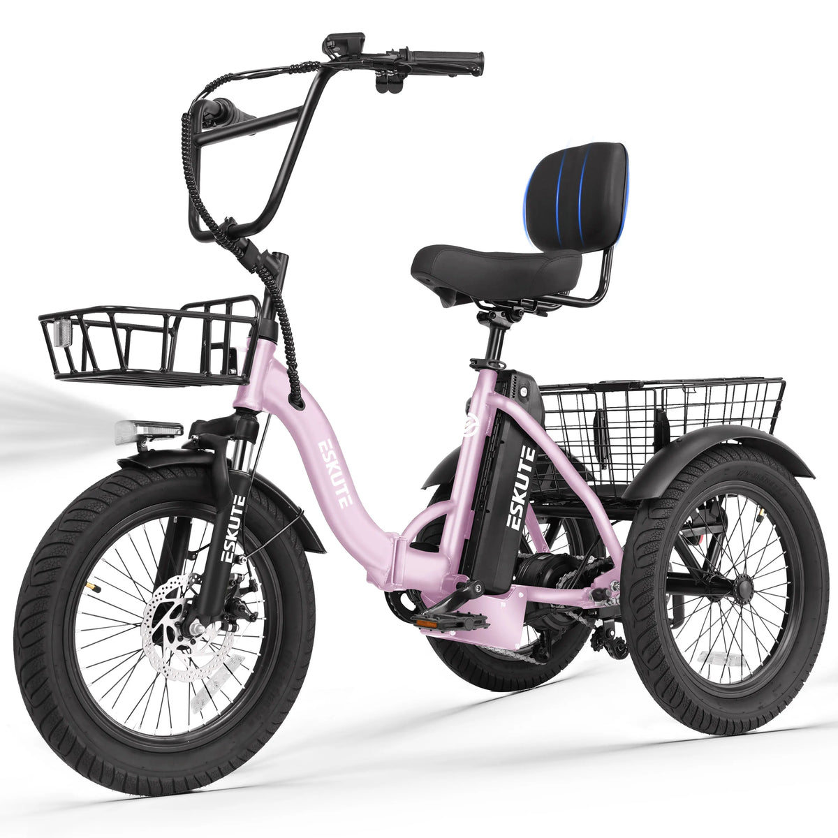 ESKUTE Electric Folding Trike Provides Reliable Performance And Comfort