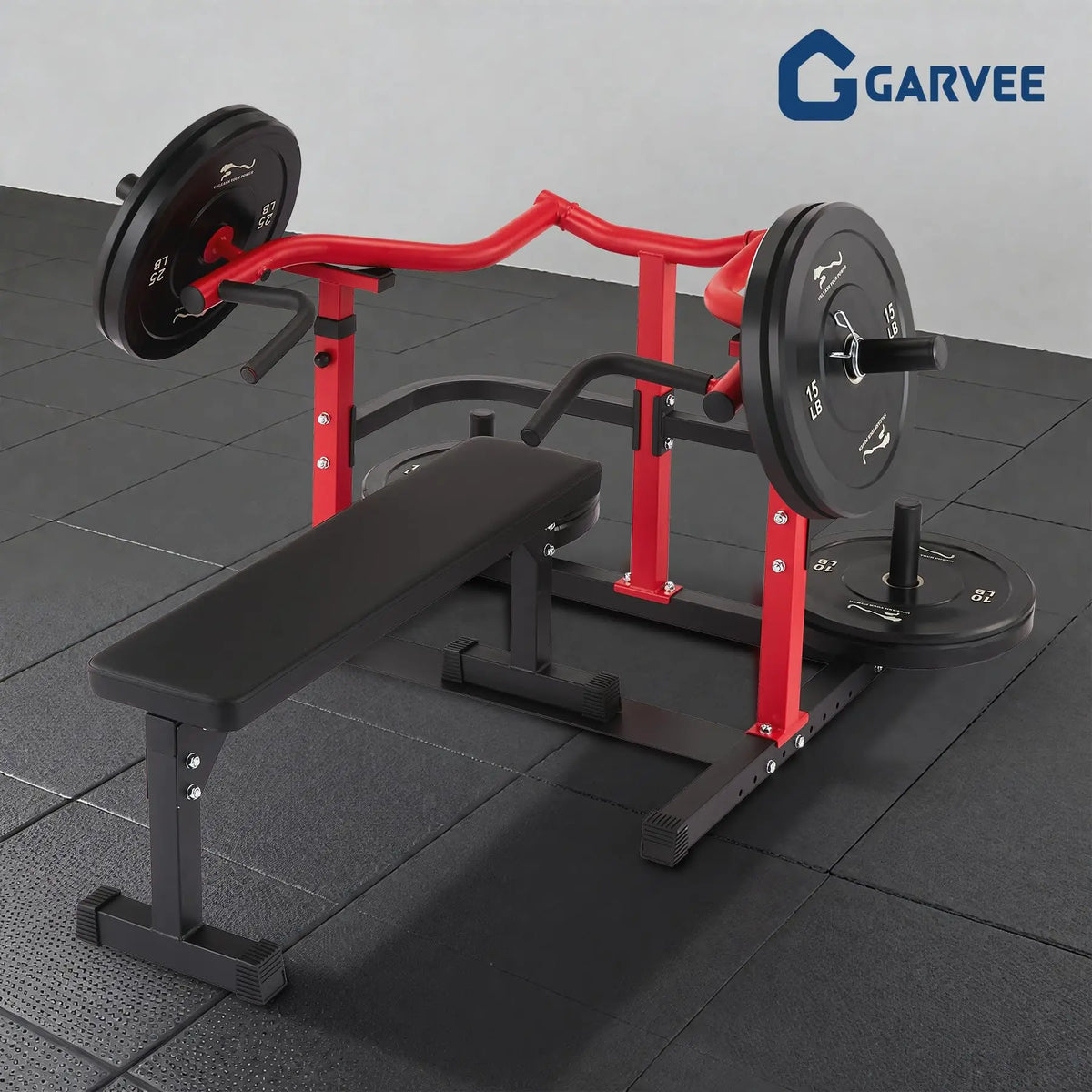 Adjustable Chest Press Machine with Converging Arms and Bench