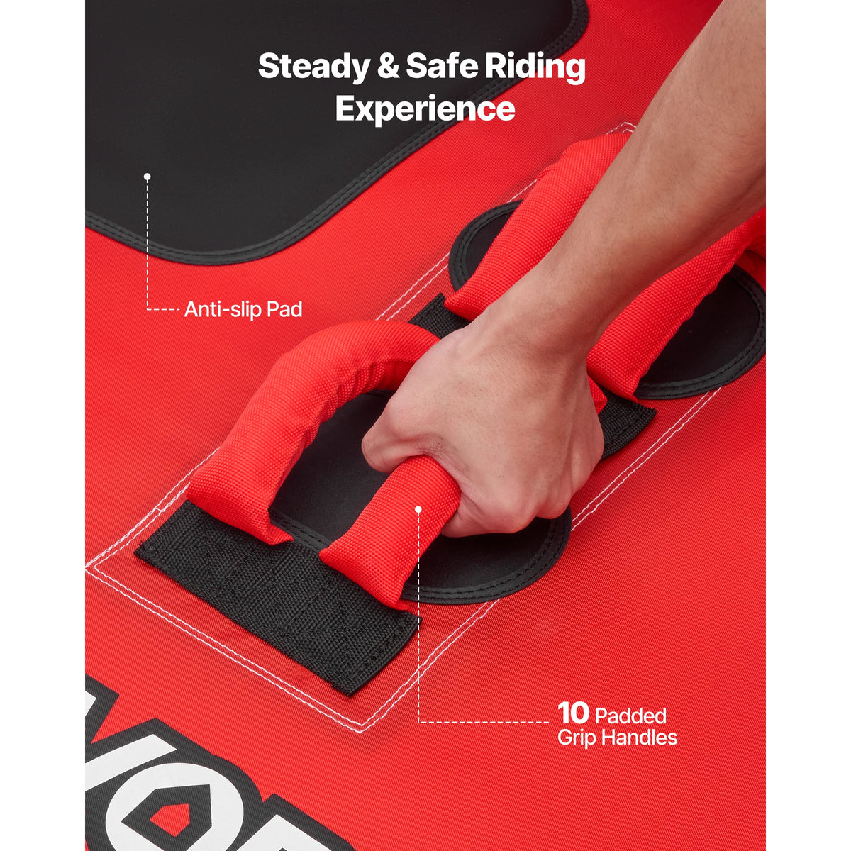 SucceBuy Multi Rider Towable Water Sports Tube With Nylon Cover