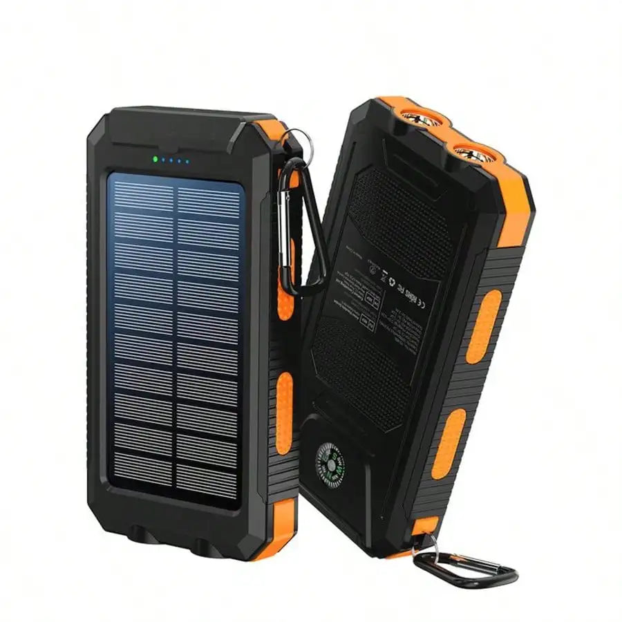 Portable 10000mAh Solar Power Bank With Type C Fast Charging