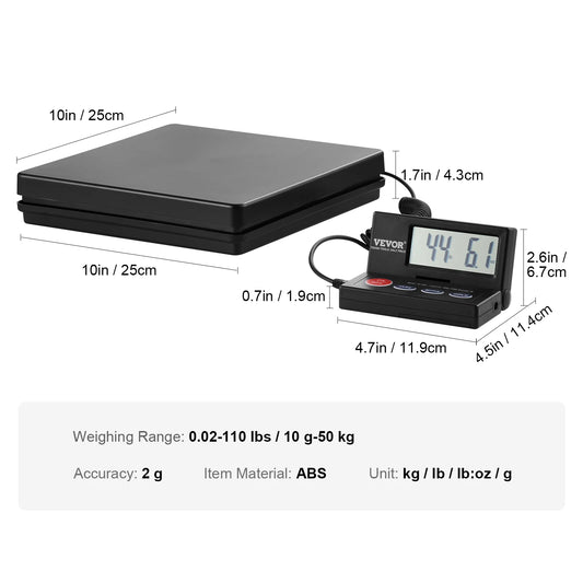SucceBuy Digital Postal Shipping Scale With Foldable LCD Screen