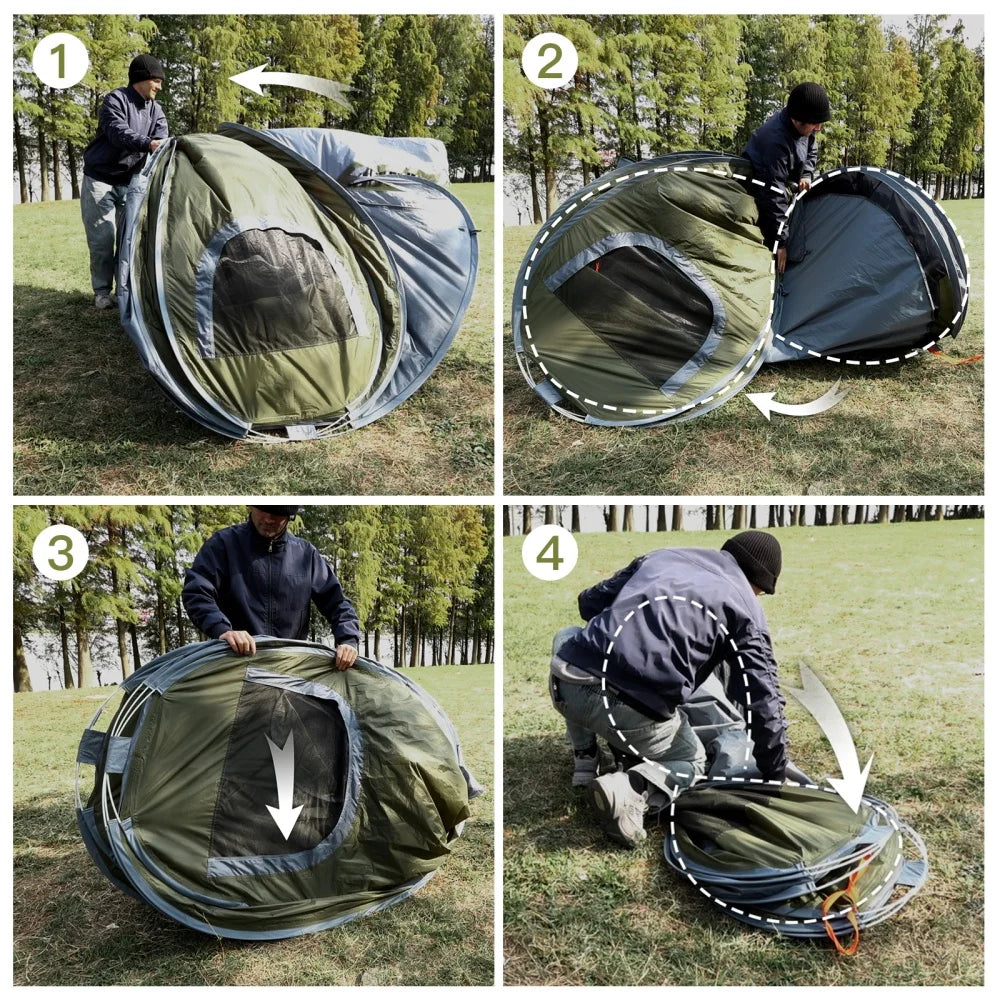 Night Cat Instant Waterproof Pop Up Outdoor Camping Tent