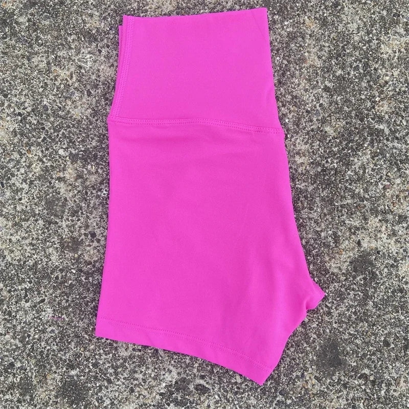 Women High Waist Cotton Yoga Fitness Athletic Shorts