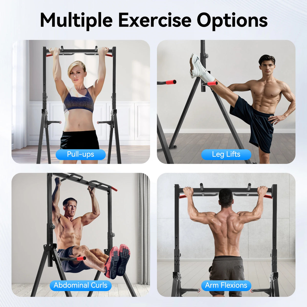 Adjustable Foldable Pull Up Station For Home Strength Training