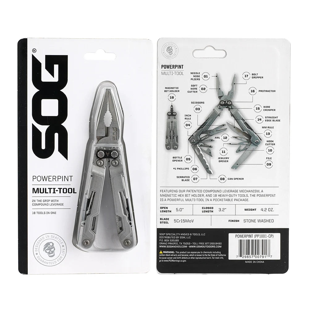 SOG PowerPint Mini Stainless Steel Pocket Multi Tool