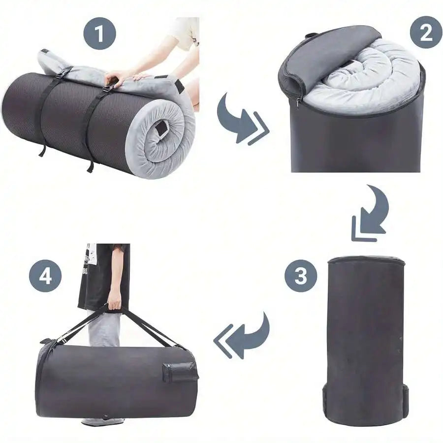 Waterproof Memory Foam Camping Sleeping Pad With Travel Bag