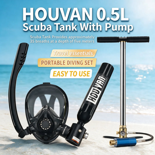 Portable Mini Diving Tank With Snorkel Mask And Pump