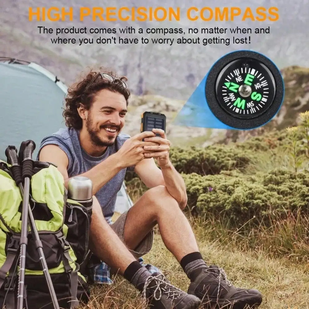 Portable 10000mAh Solar Power Bank With Type C Fast Charging