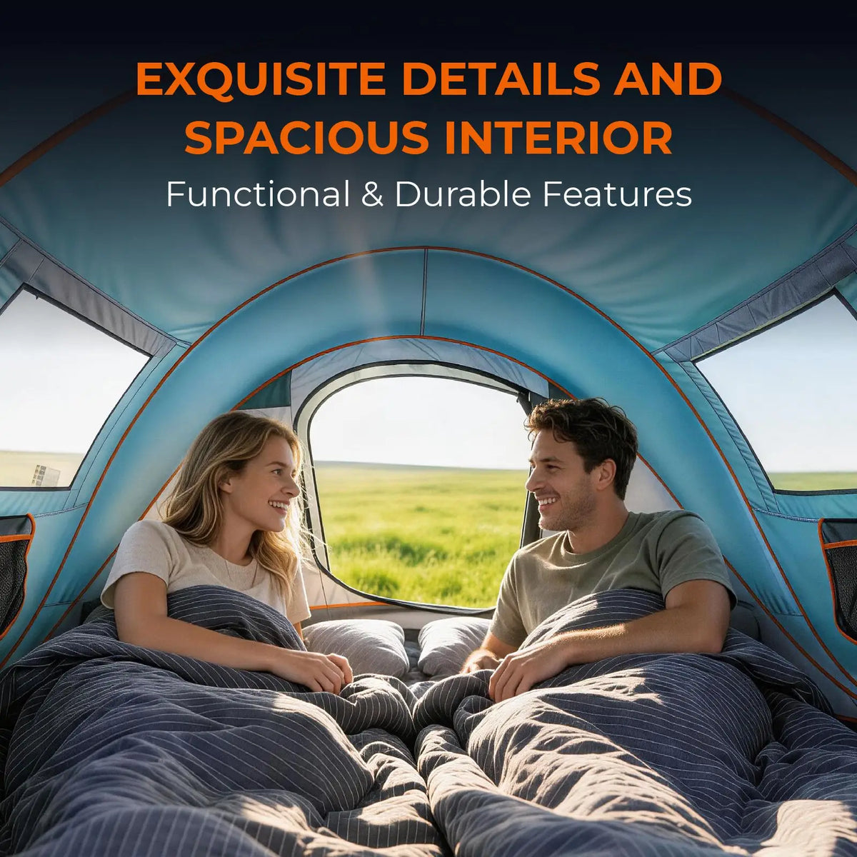 Oeny Instant Pop Up Camping Tent With Waterproof Family Shelter