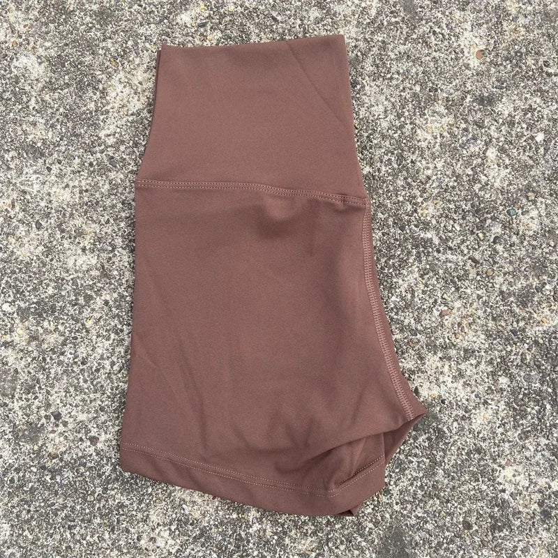 Women High Waist Cotton Yoga Fitness Athletic Shorts