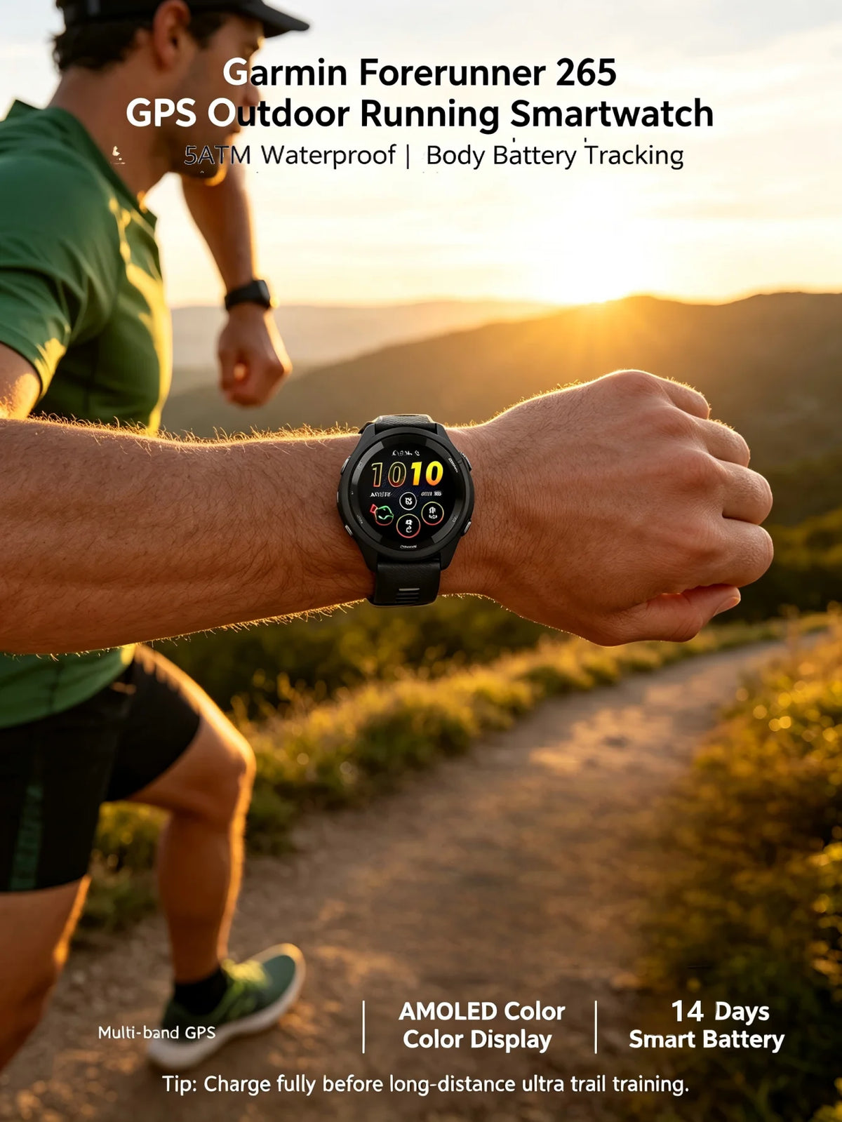 Garmin Forerunner 265 Outdoor Gps Smartwatch For Fitness And Sports